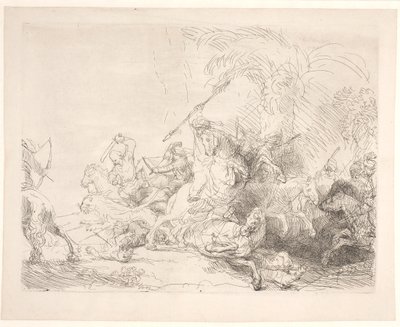 Den store løvejakten av Rembrandt van Rijn