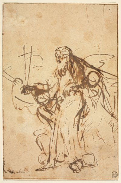 Gud Faderen støttet av engler av Rembrandt van Rijn