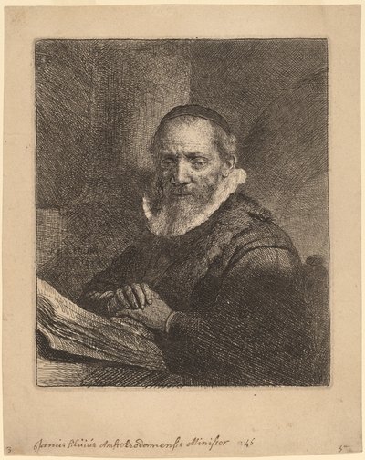 Jan Cornelisz. Sylvius av Rembrandt van Rijn