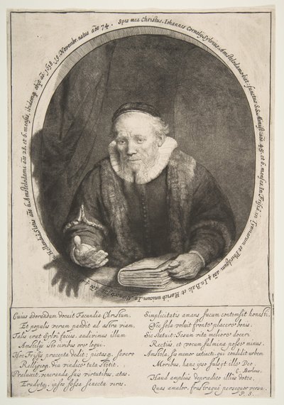 Jan Cornelisz. Sylvius, predikant, 1646. av Rembrandt van Rijn