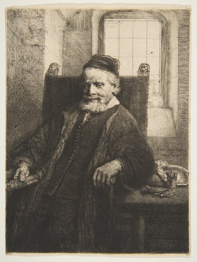 Jan Lutma, gullsmed, 1656. av Rembrandt van Rijn