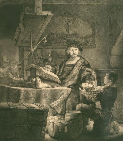 Jan Uijtenbogaert, kalt gullskaleren av Rembrandt van Rijn
