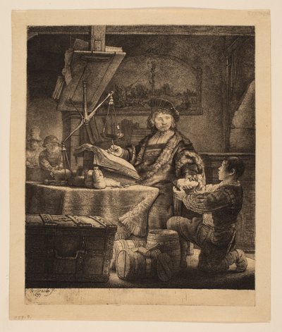 Jan Uytenbogaert, generalmottaker ("Gullvekteren") av Rembrandt van Rijn