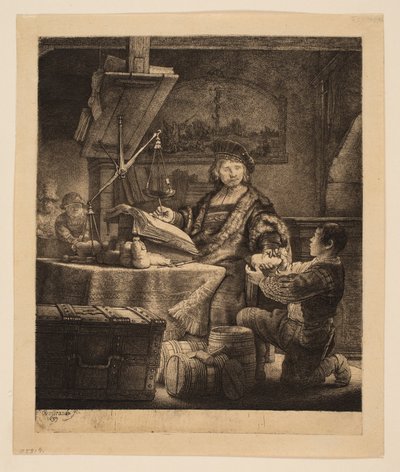 Jan Uytenbogaert, generalmottaker ("Gullvekteren") av Rembrandt van Rijn