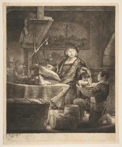 Jan Uytenbogaert Gullveieren, 1639. av Rembrandt van Rijn