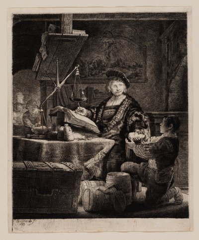 Jan Uytenbogaert, «Gullveieren» av Rembrandt van Rijn