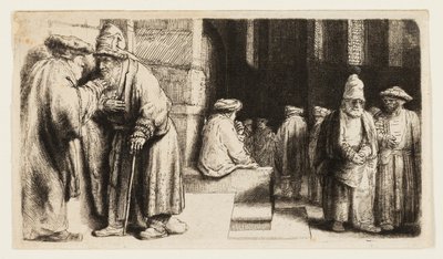 Jøder i synagogen av Rembrandt van Rijn