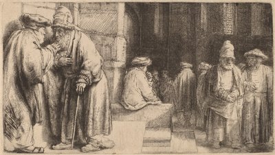 Jøder i synagogen, 1648 av Rembrandt van Rijn