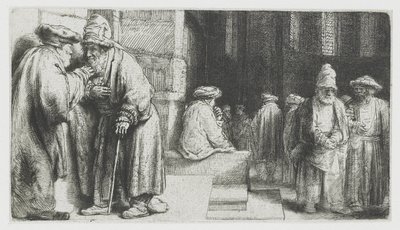 jøder i synagogen av Rembrandt van Rijn