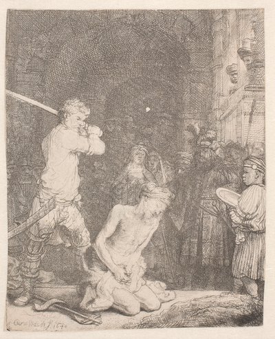 Døperen Johannes halshugget av Rembrandt van Rijn