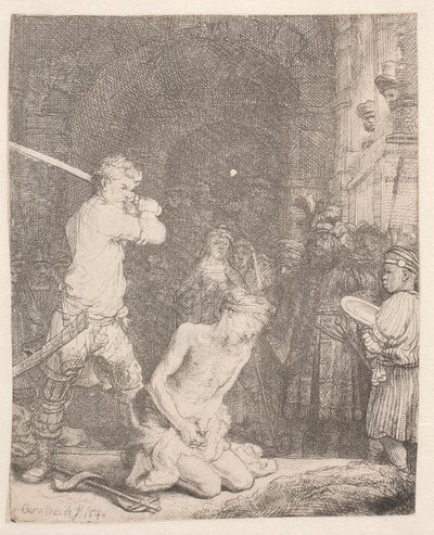 Døperen Johannes halshugget av Rembrandt van Rijn