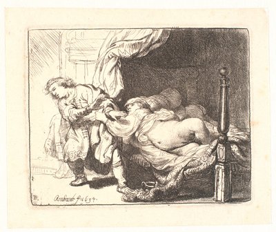 Josef og Potifars kone av Rembrandt van Rijn