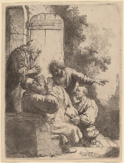 Josefs frakk brakt til Jakob av Rembrandt van Rijn