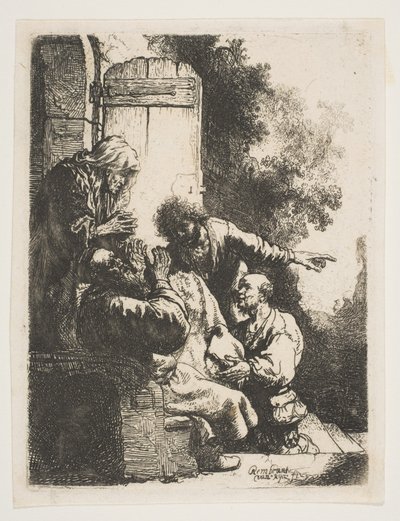 Josephs frakk brakt til Jacob, ca. 1633. av Rembrandt van Rijn
