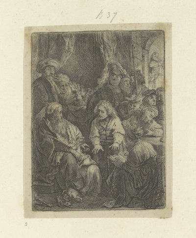 Joseph forteller drømmene sine Recueil de quatre-vingt-cinq estampes originales (serietittel) av Rembrandt van Rijn