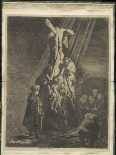 Kruisafnavn: andre plaat Samling av åttifem originaltrykk (serietittel) av Rembrandt van Rijn