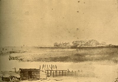Landskapstegning, c1630-16160, 1908. av Rembrandt van Rijn