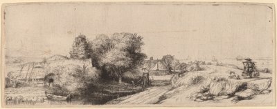 Landskap med en melkemann, ca. 1650. av Rembrandt van Rijn