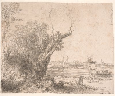 Landskap. "Gjenvalget" av Rembrandt van Rijn