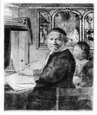 Lieven Willemsz van Coppenol, ca. 1658 (radering) av Rembrandt van Rijn