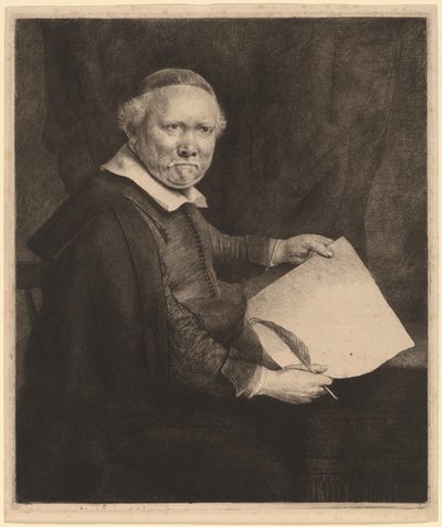 Lieven Willemsz van Coppenol: den større platen av Rembrandt van Rijn