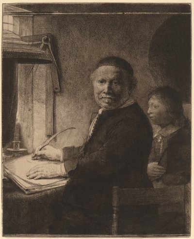 Lieven Willemsz van Coppenol: den mindre platen av Rembrandt van Rijn