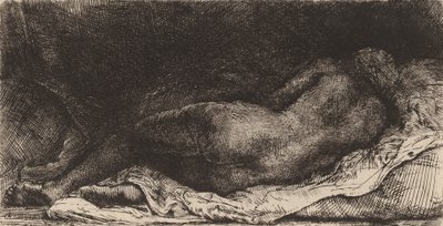 Negress ligger ned, 1658. av Rembrandt van Rijn
