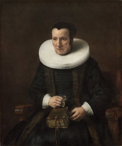 Gammel dame med en bok, 1647 av Rembrandt van Rijn