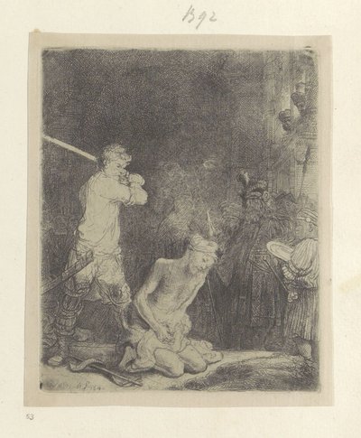 Onthoofding van Johannes de Doper Samling av åttifem originaltrykk (serietittel) av Rembrandt van Rijn