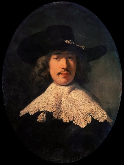 Portrett av en ung mann med blondekrage, 1634. av Rembrandt van Rijn