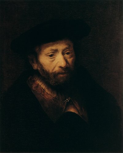 Portrett av en gammel mann, 1600-tallet av Rembrandt van Rijn