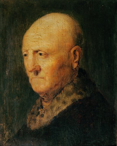 Portrett av en gammel mann, kjent som Portrett av Hermann Gerritsz van Rijn, far til Rembrandt (olje på tre) av Rembrandt van Rijn