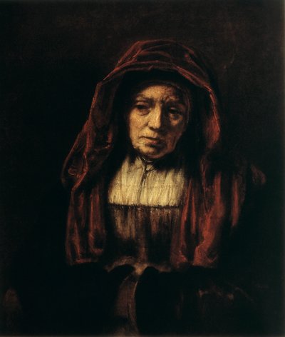 Portrett av en gammel kvinne, 1654 av Rembrandt van Rijn