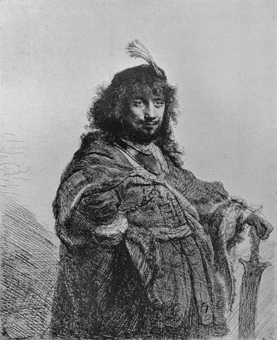 Rembrandt med sabelen, 1634 av Rembrandt van Rijn