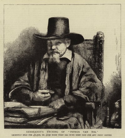 Rembrandts etsning av Petrus van Tol av Rembrandt van Rijn