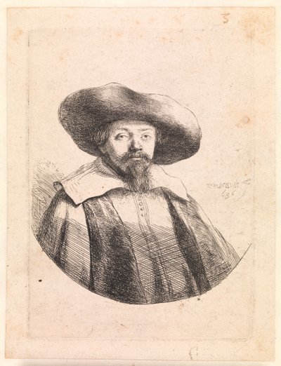 Samuel Manasseh Ben Israel, jødisk forfatter av Rembrandt van Rijn