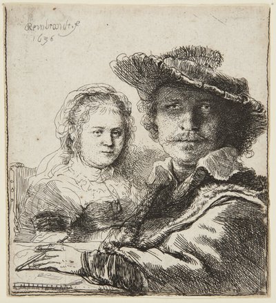 Selvportrett med Saskia av Rembrandt van Rijn