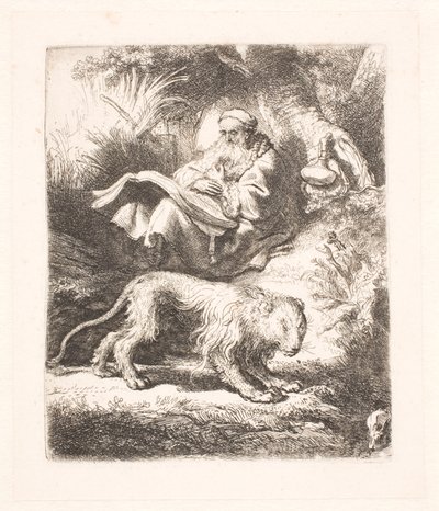 St. Hieronymus leser av Rembrandt van Rijn