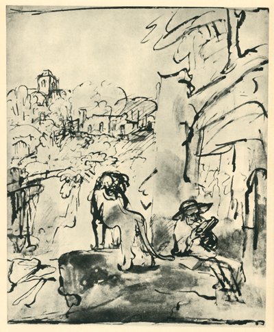 St Hieronymus leser i et landskap, 1649, 1943. av Rembrandt van Rijn