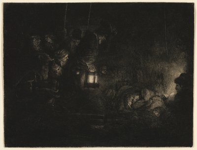 The Adoration of the Shepherds: A Night Piece av Rembrandt van Rijn