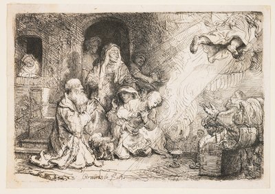 Engelen forlater familien til Tobias av Rembrandt van Rijn