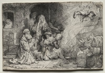 Engelen forlater familien til Tobit av Rembrandt van Rijn