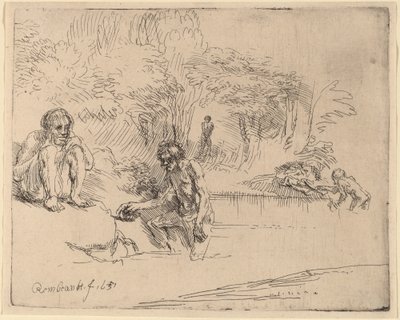 Badegjestene av Rembrandt van Rijn