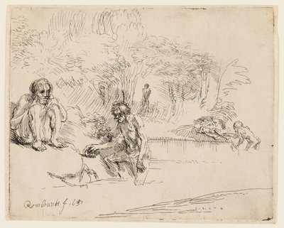 Badegjestene av Rembrandt van Rijn