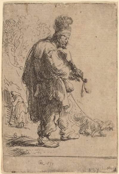 Den blinde spelemannen av Rembrandt van Rijn