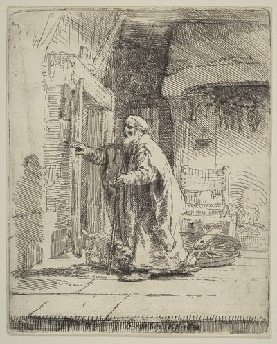 The Blindness of Tobit, 1651. av Rembrandt van Rijn