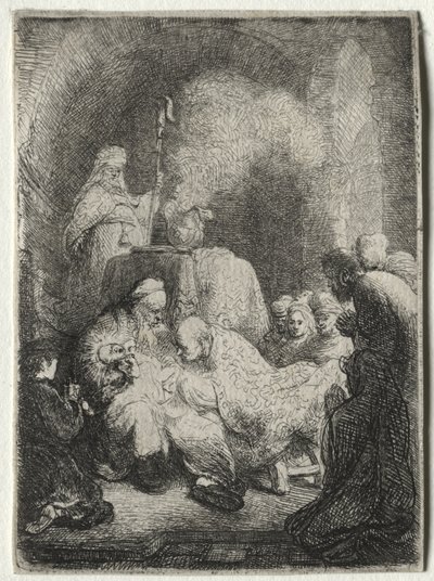 Omskjæringen: Liten tallerken av Rembrandt van Rijn