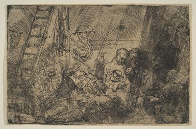 Omskjæringen i stallen, 1654. av Rembrandt van Rijn