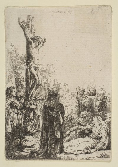 Korsfestelsen: Liten plate, ca. 1635. av Rembrandt van Rijn