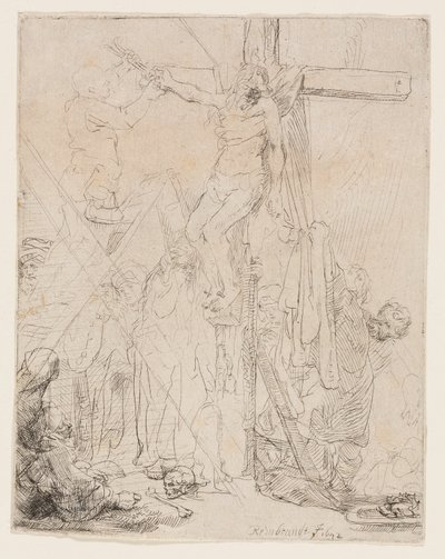 Nedstigningen fra korset: en skisse av Rembrandt van Rijn